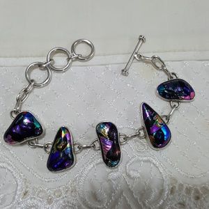 Handmade Bracelet Roman Style Fused Glass Art